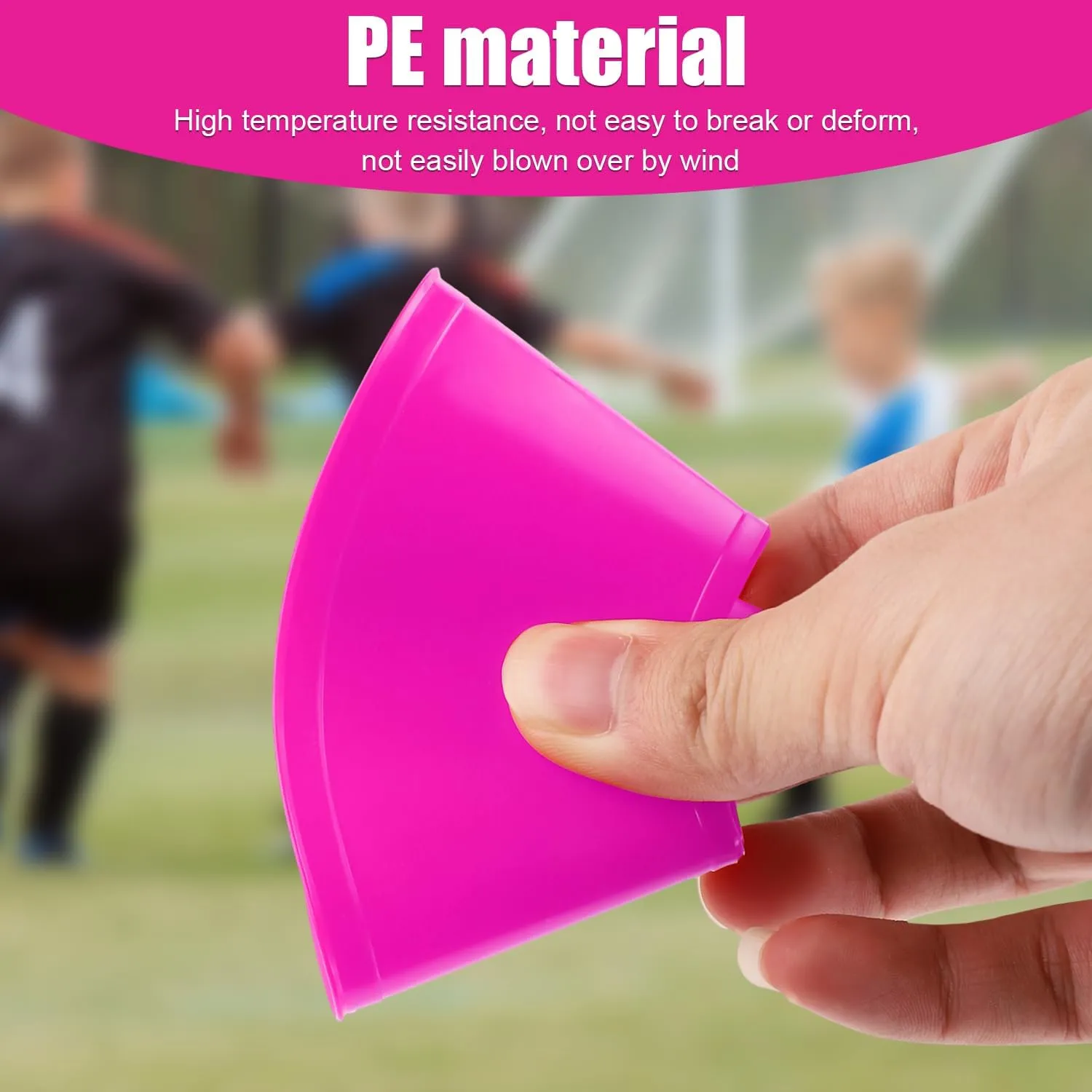 15pcs Soccer Cones for Sports Training, Mini Football Cones Flexible Agility Sports Cones Training Cones for Football Basketball Running Drills Sports Games Field Cone Markers Kids Practice