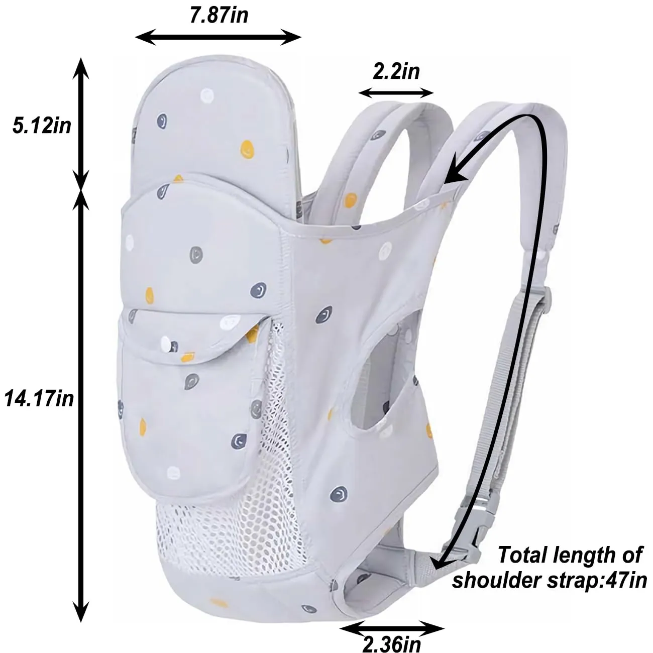 4-in-1 Baby Carrier Newborn to Toddler, Soft Baby Wrap Carrier for Newborn,Shoulder Strap Grid Breathable Infant Sling,Carrier Toddler Carrier Baby Wraps Carrier forGirl and Boy 8-45 lbsGrey