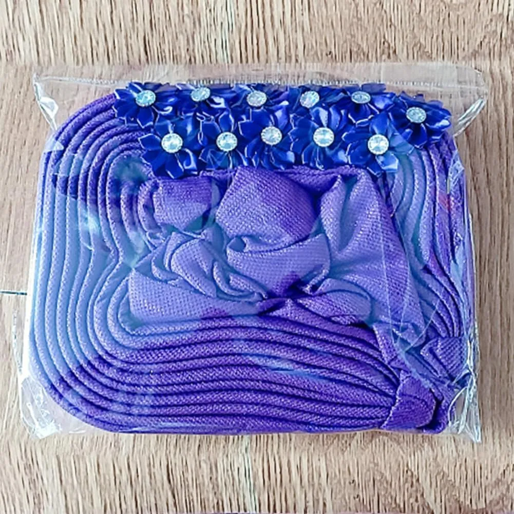 Auto Gele African Head Tie of Nigeria Aso Oke Headwraps Hat Turban Wedding Party Handmade Elegant Hair Wear Cap for Women