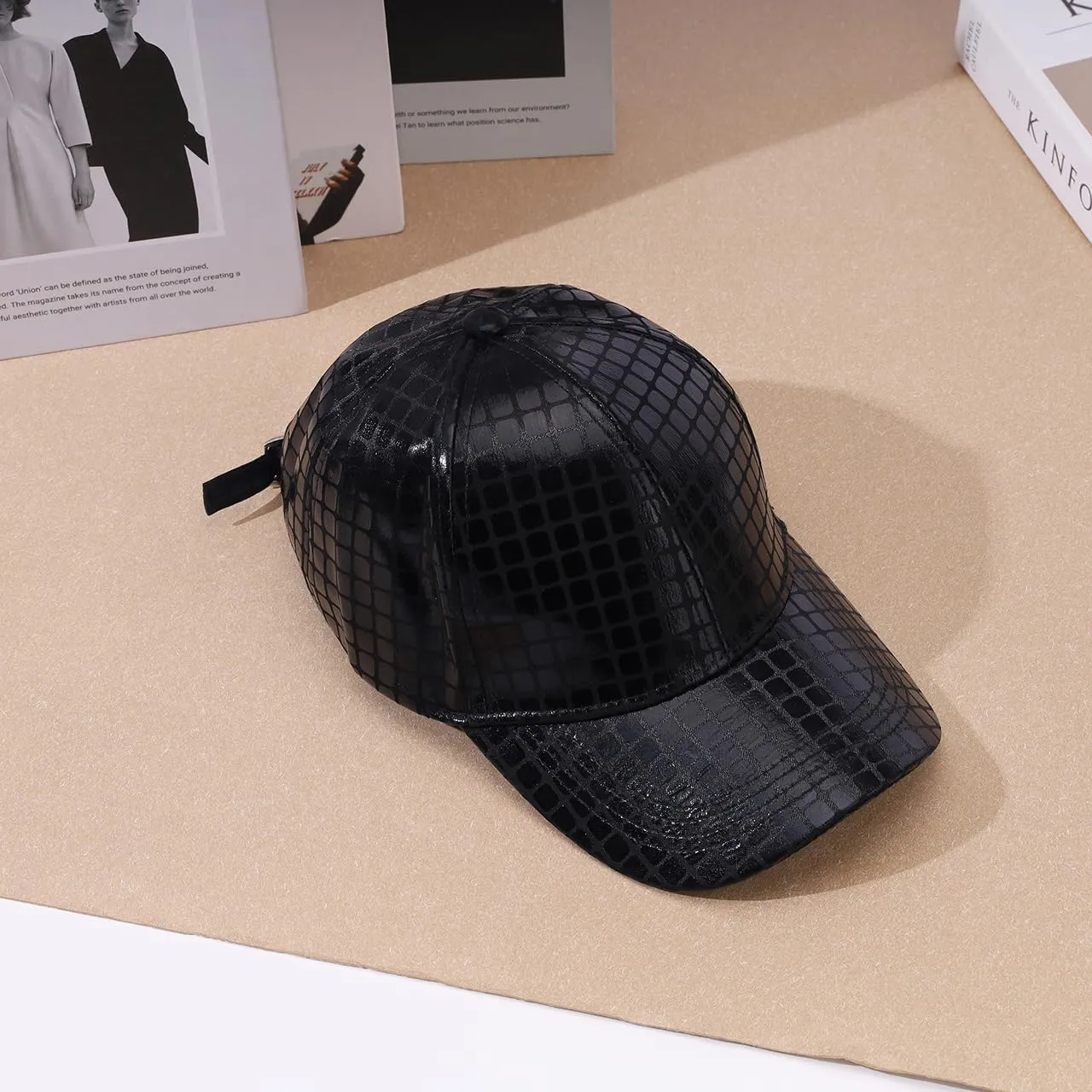 Eigso Unisex Metallic Baseball Caps for Men Women Snapback Hip Hop Flat Brim Baseball Hats for Man Woman Adjustable
