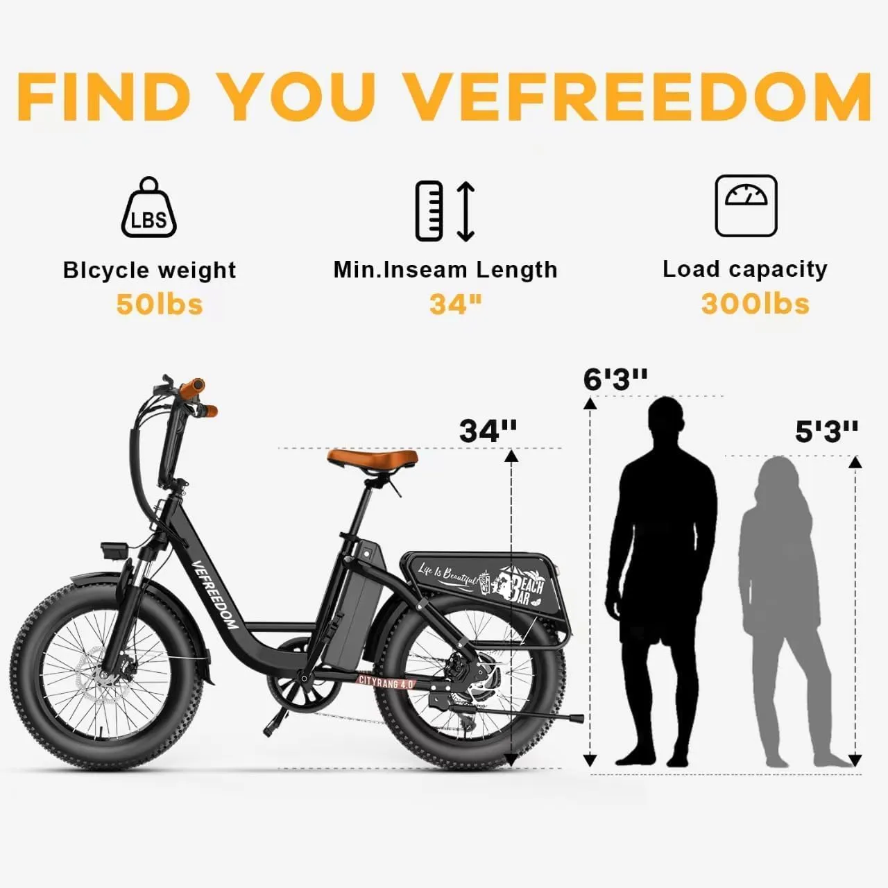 EUY Electric Bike for Adults with Peak 1500W Motor, 48V 20Ah Removable Battery Fast Ebike,Max 70Miles & 30MPH,20" x4.0 Fat Tire Commuting Electric Mountain Bike,7-Speed, Step-Thru Bicycle