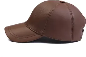 Genuine Leather Unisex Baseball Cap