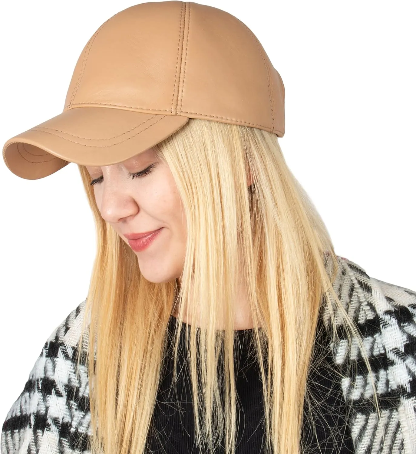 Genuine Leather Unisex Baseball Cap