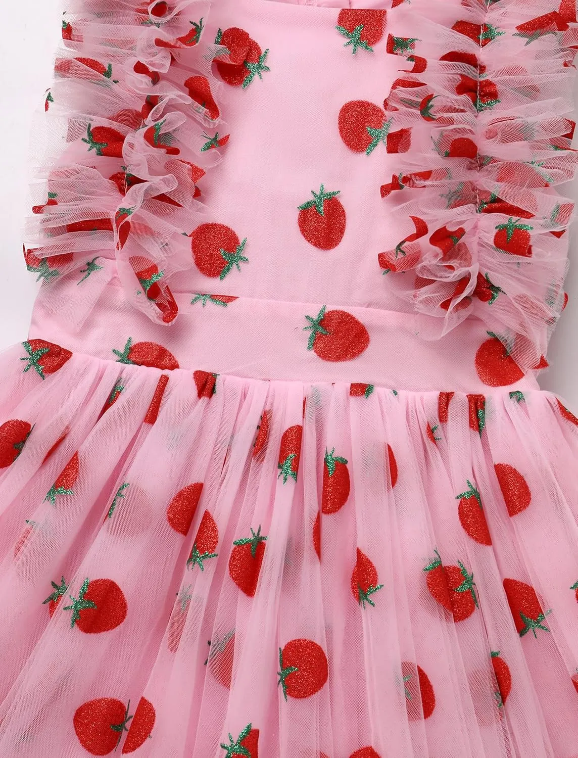 Girls Birthday Party Dress Butterfly Daisy Polka Dots Embroidery Princess Tulle Wedding Pageant Evening Gown