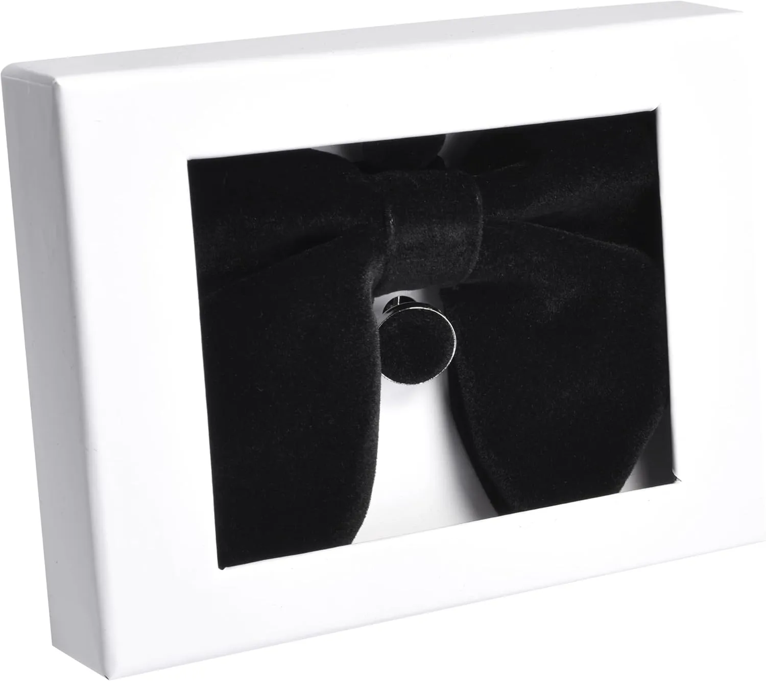 GUSLESON Mens Solid Plaid Velvet Pre-tied Adjustable Bow Tie and Pocket Square Cufflink Set with Gift Box