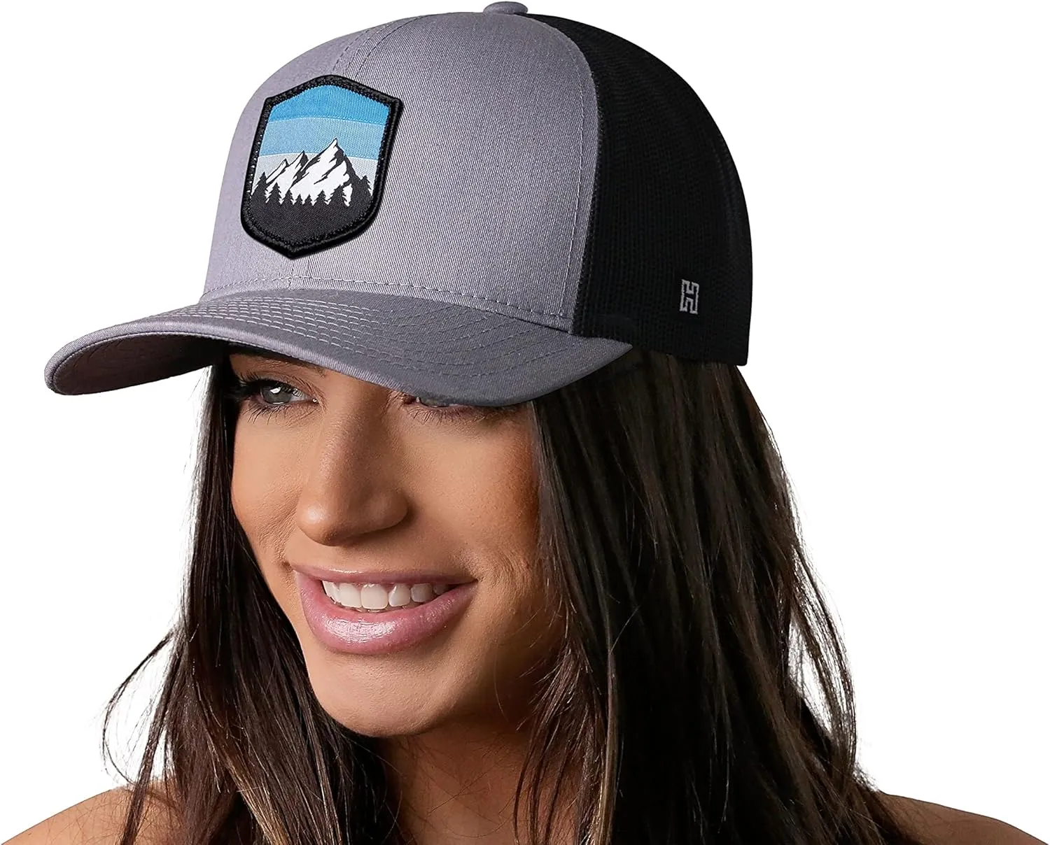HAKA Camping Trucker Hat, Mountain Mesh Outdoor Hat for Men & Women, Adjustable Snapback Baseball Cap, Golf Hat
