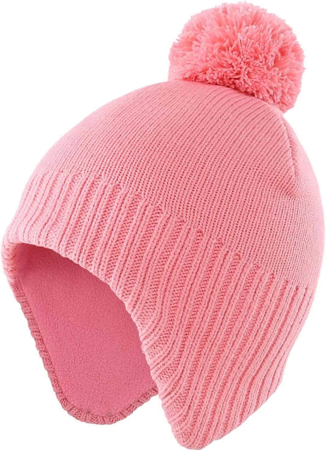 Home Prefer Toddler Boys Girls Hats Earflaps Fleece Knit Beanie Kids Winter Hat