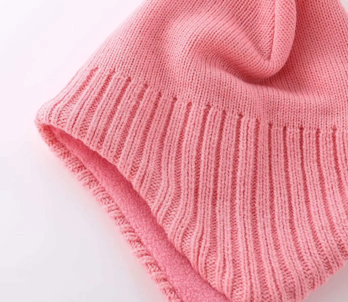 Home Prefer Toddler Boys Girls Hats Earflaps Fleece Knit Beanie Kids Winter Hat