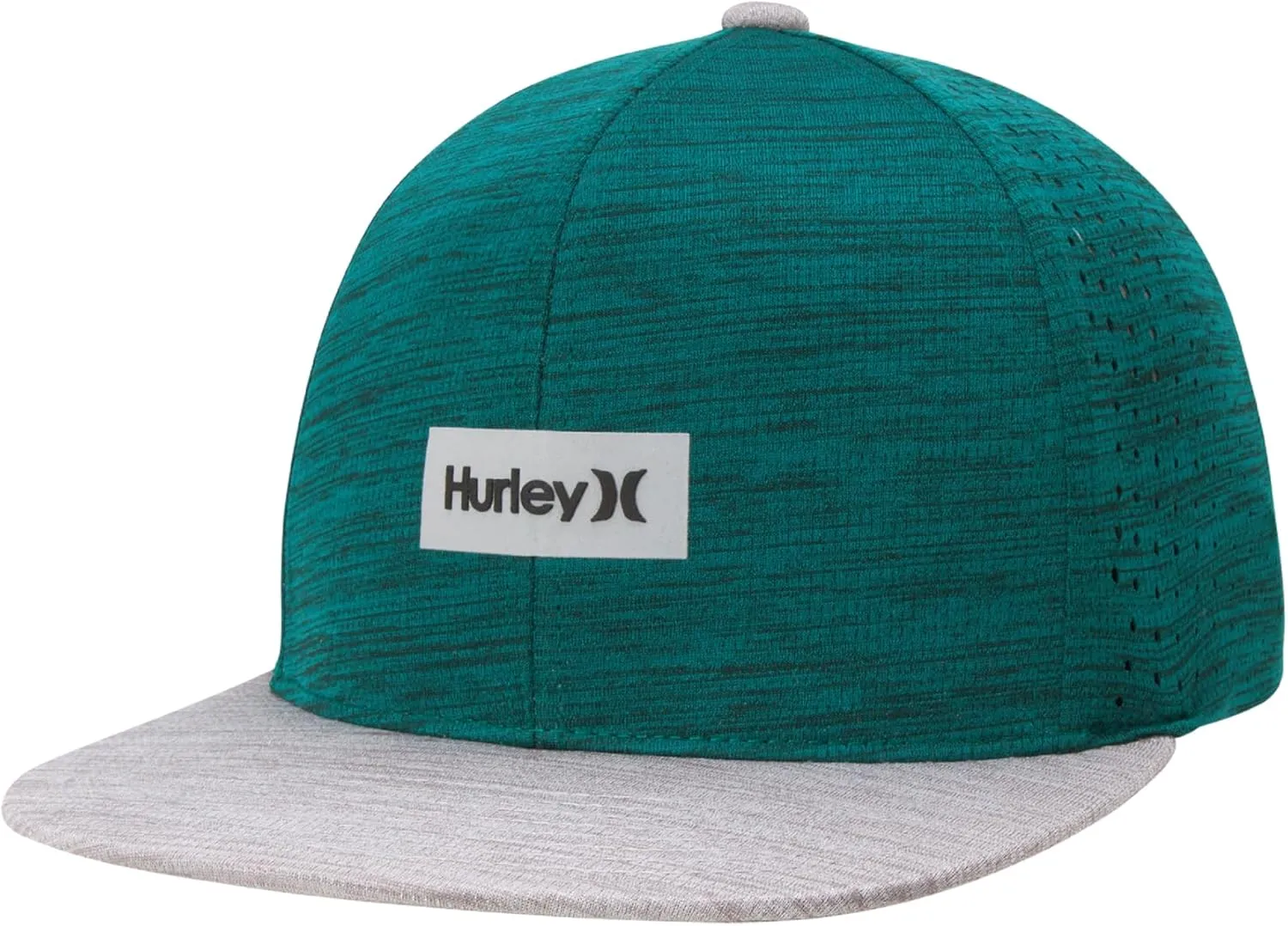 Hurley Men's Baseball Cap - Lightweight H20 Dri Dock Flat Brim Ball Caps for Men with Adjustable Snap Back Closure