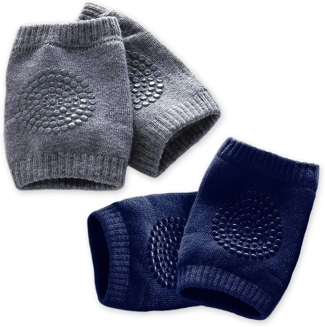 Kalevel Baby Crawling Knee Pads Anti Slip Protectors for Baby Boy Girl (2 Pairs)