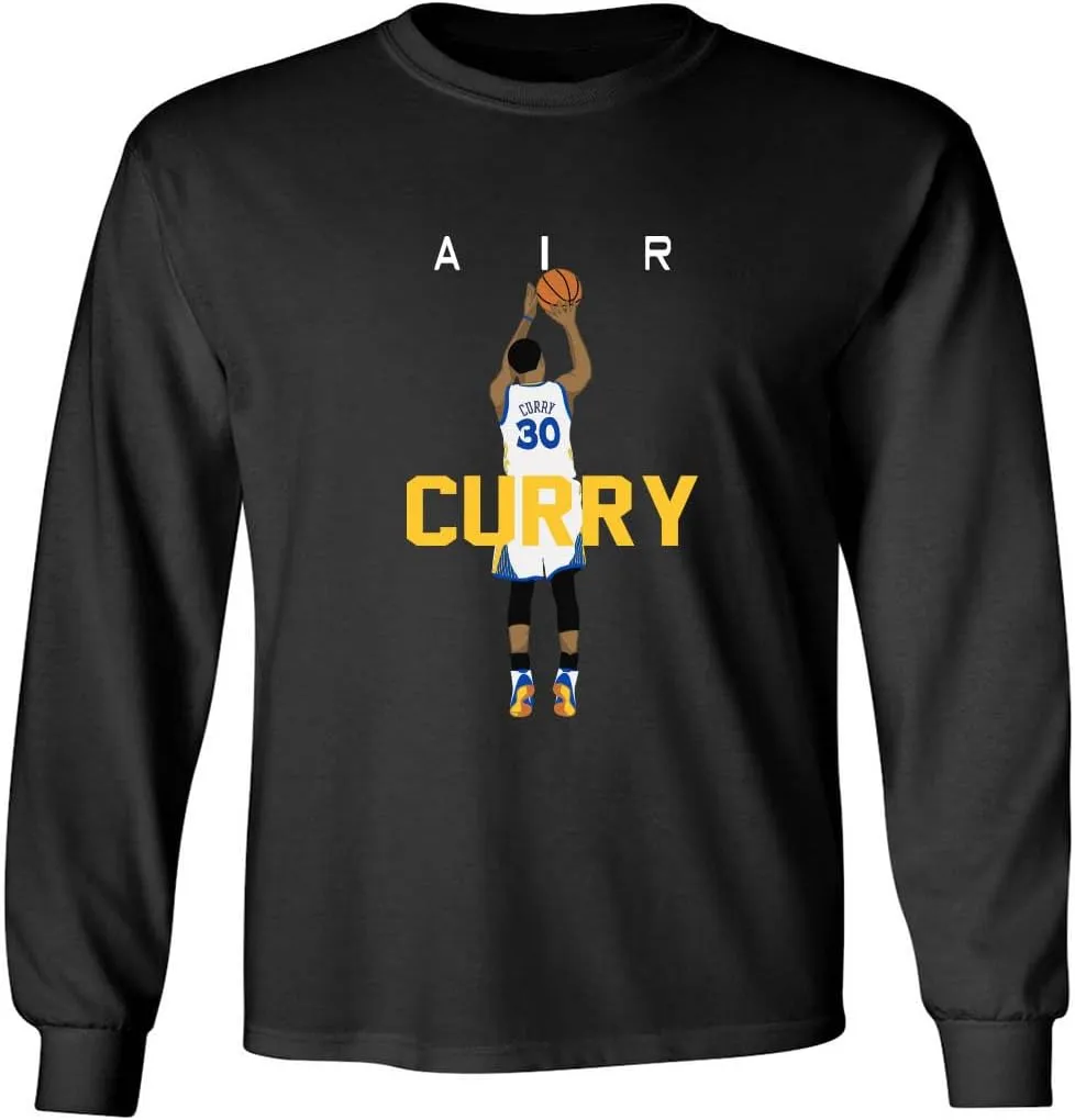 Long Sleeve Air Curry 3 Pointer Shirt T-Shirt Mens Long Sleeve
