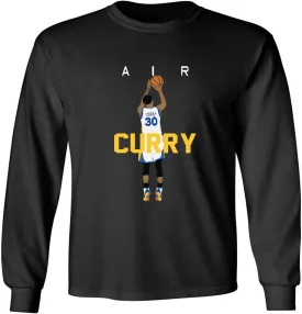 Long Sleeve Air Curry 3 Pointer Shirt T-Shirt Mens Long Sleeve