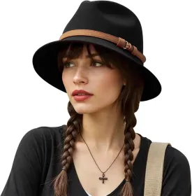 Men Short Brim Fedora Hat 1920s Gentlemen Hat Vintage Trilby Cap Carnival Easter Party Prom Travel Club Church Headgear