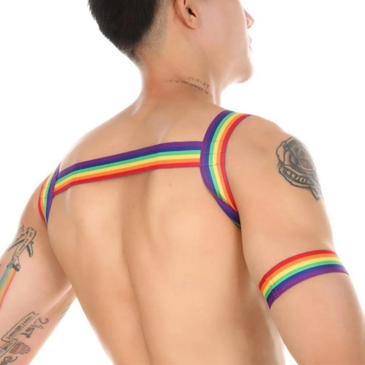Mens Harness Belt Nylon Elastic Body Shoulder Strap Sexy Halter Club Wear Cosplay Costume