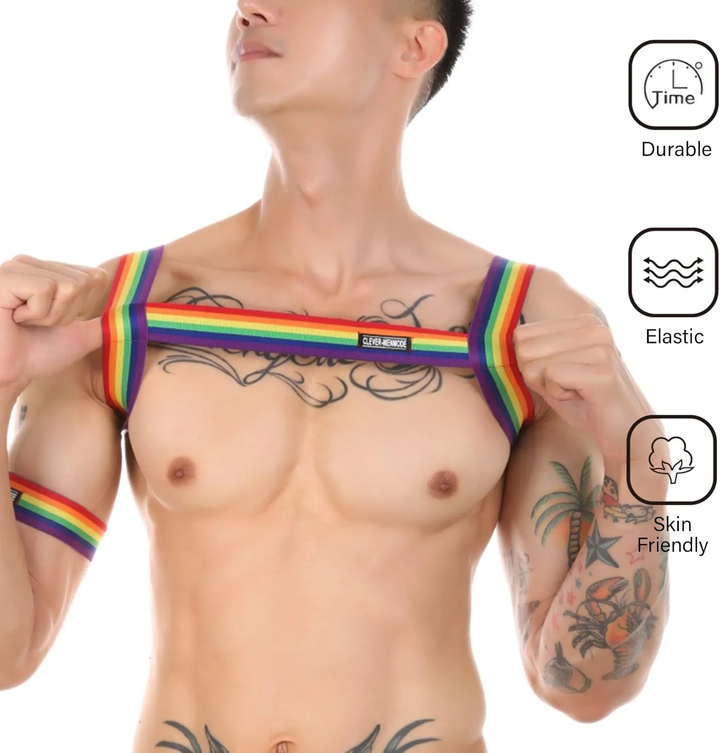 Mens Harness Belt Nylon Elastic Body Shoulder Strap Sexy Halter Club Wear Cosplay Costume