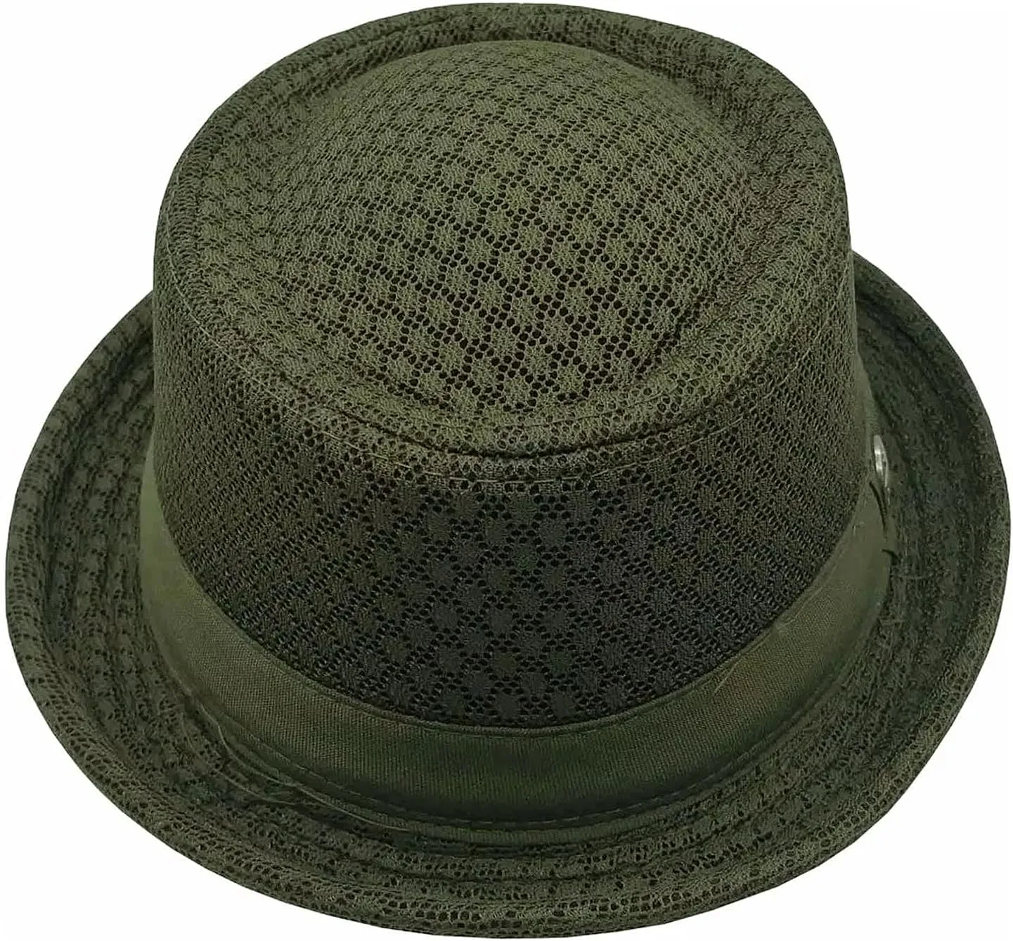 Mesh Fedora Hats for Men Women Summer Panama Jazz Hat Roll Brim Bucket Classic Foldable Trilby Cap