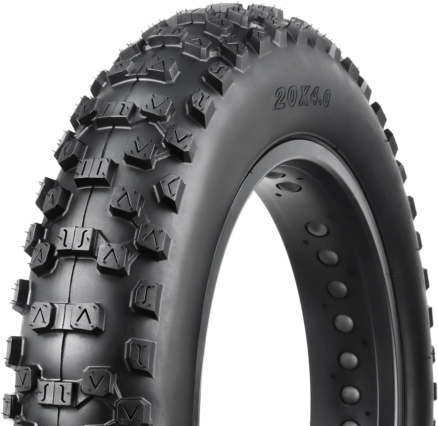 MOHEGIA Ebike Fat Tire: 20 x 4.0 Inch E-Bike Mountain Bicycle Tire Replacement,High-Performance Puncture-Resistant and All-Terrain Folding Electric MTB Tire with Offroad or Trail Riding