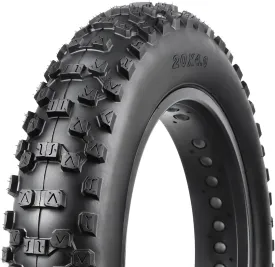 MOHEGIA Ebike Fat Tire: 20 x 4.0 Inch E-Bike Mountain Bicycle Tire Replacement,High-Performance Puncture-Resistant and All-Terrain Folding Electric MTB Tire with Offroad or Trail Riding