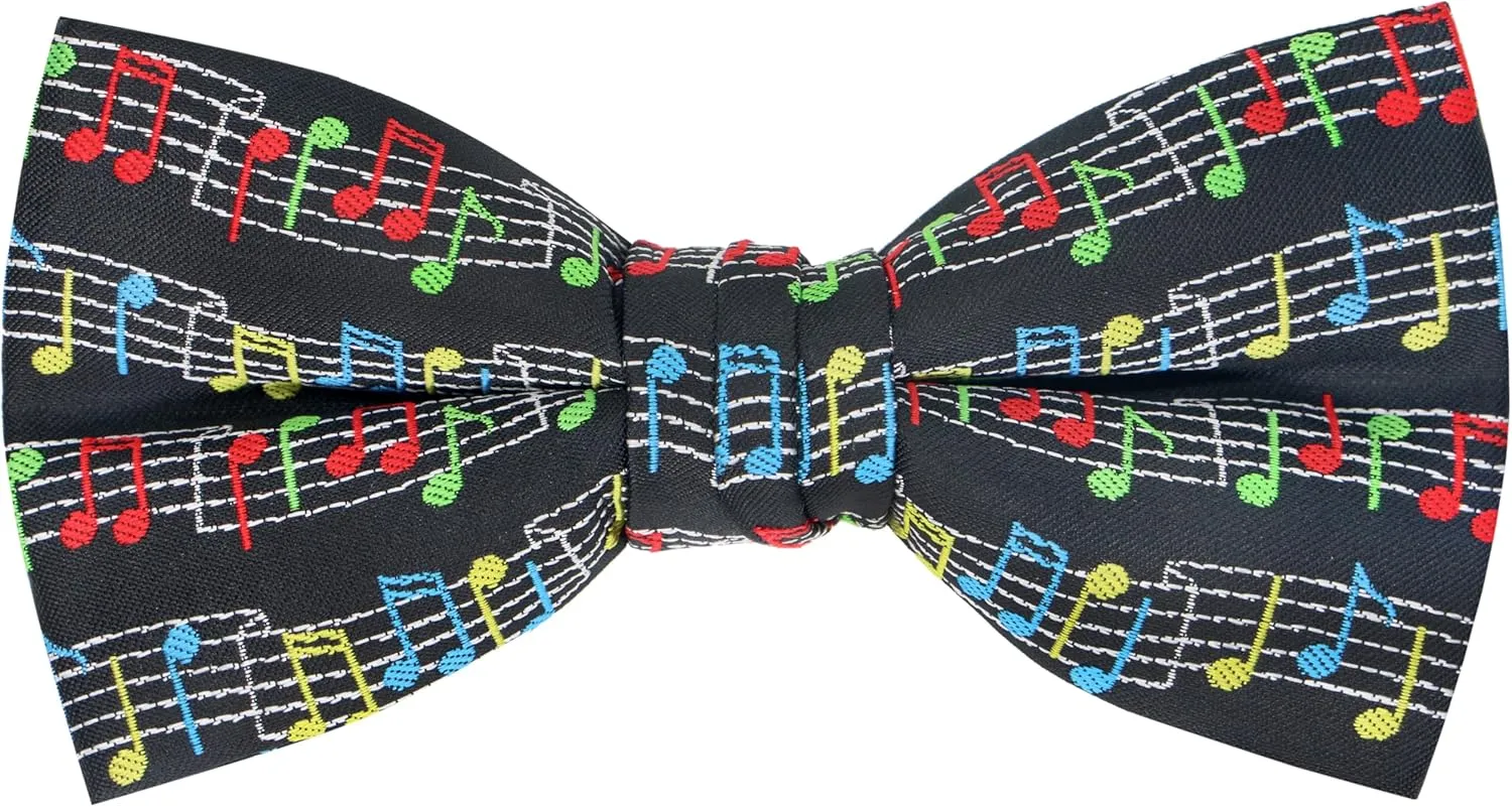 OCIA Men's Fun Pattern Pre-Tied Bow Tie Animal Music Plaid Floral Bowtie for Mens Boys