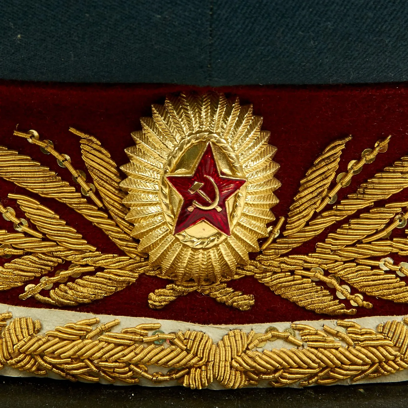 Original Soviet Russian Cold War Infantry General's Visor Hat - Size 59