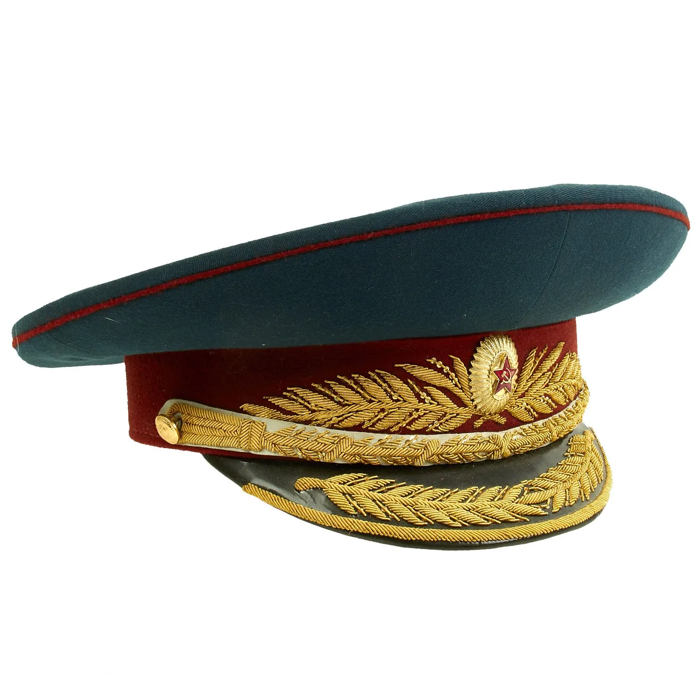 Original Soviet Russian Cold War Infantry General's Visor Hat - Size 59