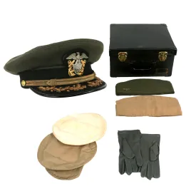 Original U.S. WWII Era US Navy “Combination Cap” Peaked Visor For WWII and Korean War Veteran - Commander Daniel R. Harris USN