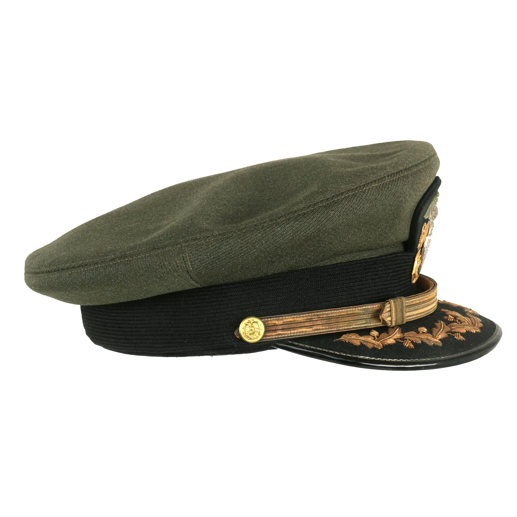 Original U.S. WWII Era US Navy “Combination Cap” Peaked Visor For WWII and Korean War Veteran - Commander Daniel R. Harris USN
