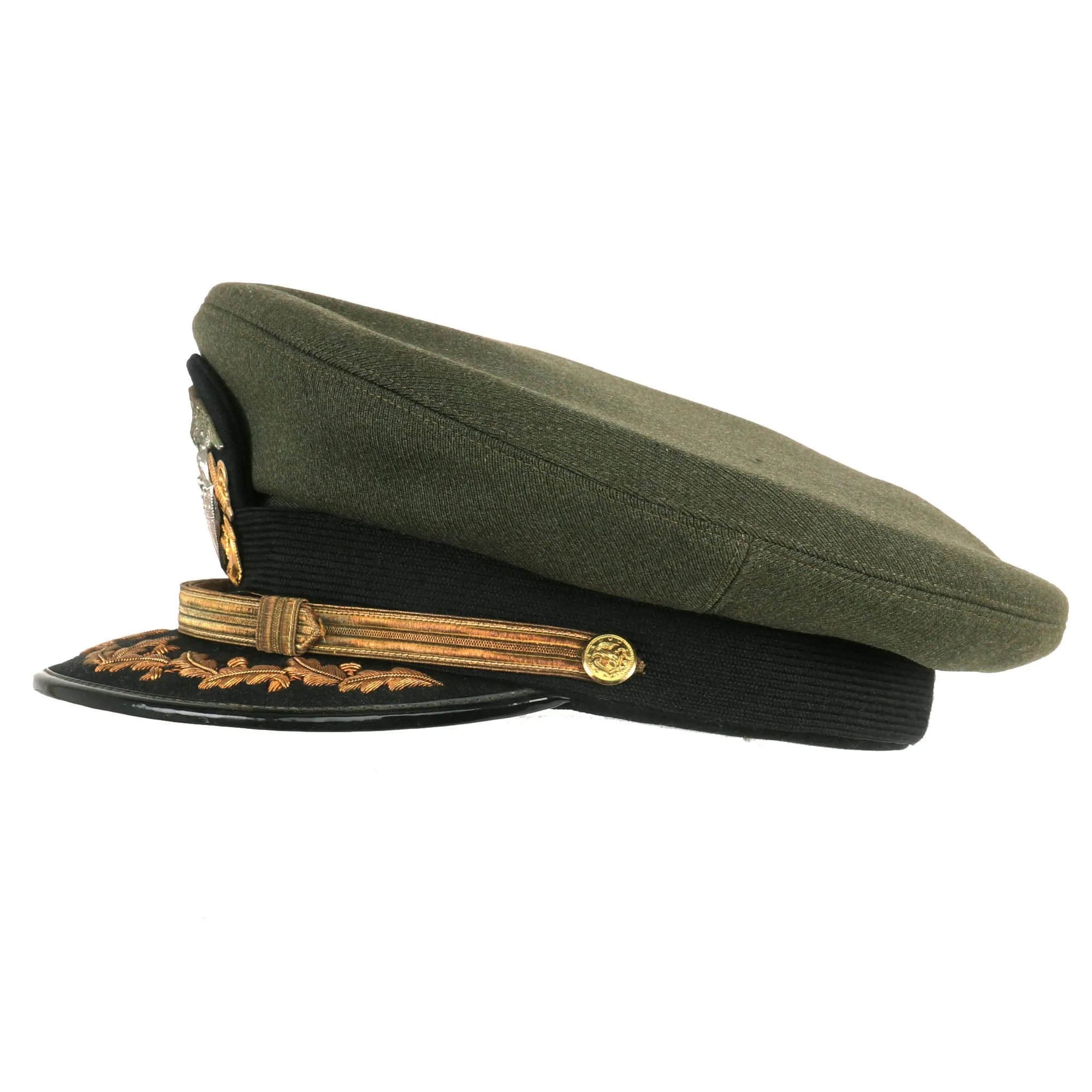 Original U.S. WWII Era US Navy “Combination Cap” Peaked Visor For WWII and Korean War Veteran - Commander Daniel R. Harris USN
