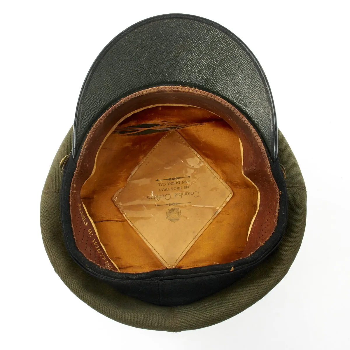 Original U.S. WWII Navy Admiral James Whitfield Peaked Visor Cap