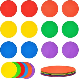 Poly Spot Markers for Sports, Activities, Non Slip Spot Markers 9inch, Cones for Soccer Basketball Sports Training Multiple Color 12Pcs