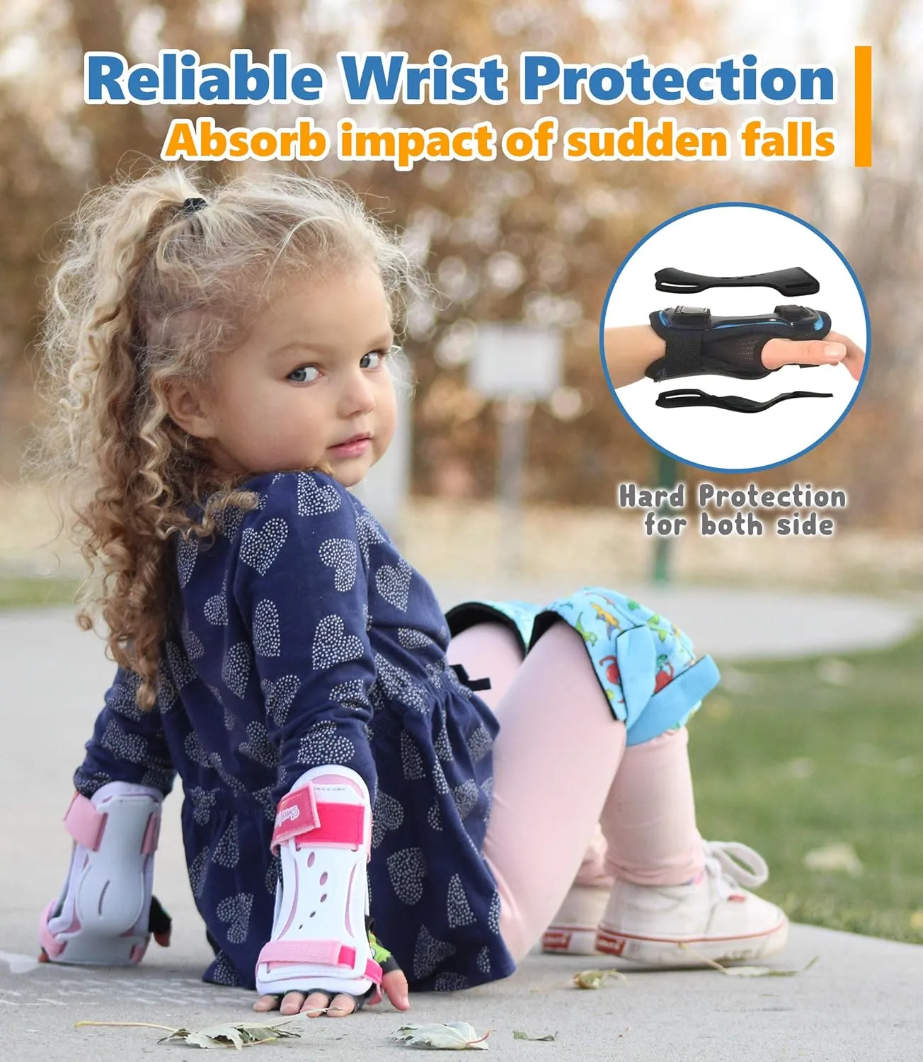 Simply Kids Wrist Guards for Children Youth Toddler Girl Boy - Wristsavers for Bike Skateboard Roller Skating Snowboarding