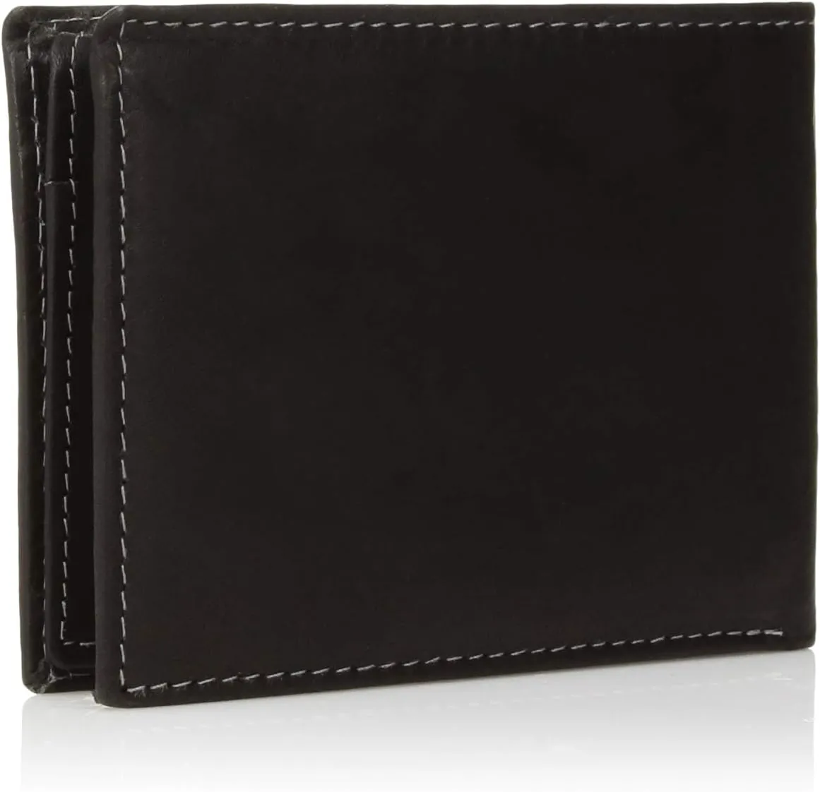Steve Madden Men's Slim Leather Wallet with Extra Capacity Attached Flip Pockets