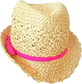 SUPERMAXX Fedora Trilby Crusher Hat with Band and Bow for Kid Girl