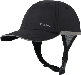 Tontron Wasumer Surf Cap with Hard Shell and Mesh Chin Straps for Surfing, SUP,Kayaking and Watersports
