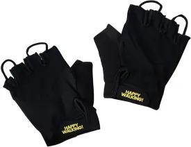 Walk at Home Black Happy Walking Fitness Gloves Workout Gloves Women Exercise Gloves for Men and Women Great for Gym, Walking, at Home Workouts and Training