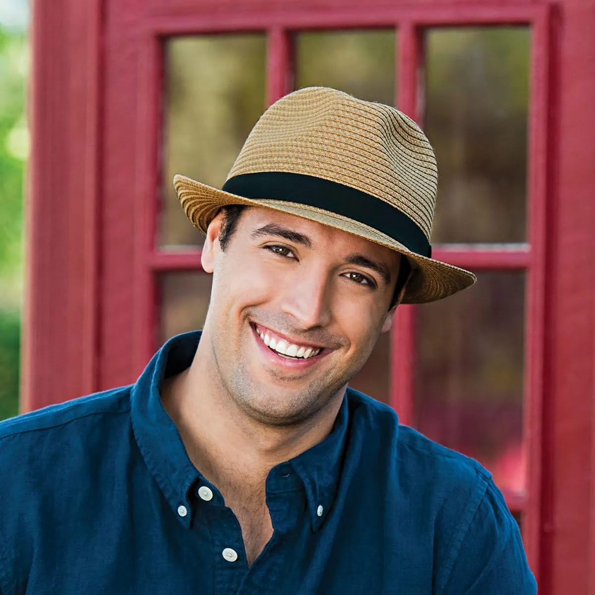 Wallaroo Hat Company  Men's Justin Trilby Fedora  Short Brim Sun Hat, Packable and Adjustable Sizing  Classic Sun Hat